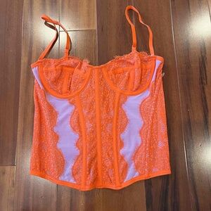 New NWOT Urban Outfitters Out from Under Lace Corset‎ Top Intimates Bustier Sz S